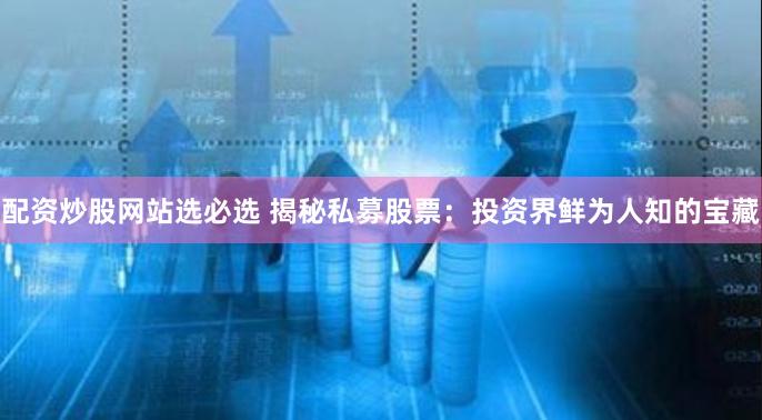配资炒股网站选必选 揭秘私募股票：投资界鲜为人知的宝藏